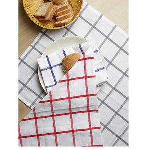 100% Organic Cotton Waffle Stripe 18x28 Inch Quick Dry Bar Towels Highly Absorbent Home GOTS Certified Cleaning <b>Kitchen</b> Tea - Product Image 4