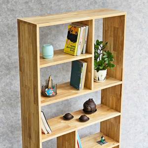 ชั้นวางหนังสือและของเล่น 6 ชั้นทันสมัย ​​80x25x170 ซม. ไม้ยางพารา KS68232 สำหรับห้องนั่งเล่น ห้องทำงาน ห้องเด็ก - Product Image 2