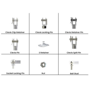 TAA23-03 industriel M8 M10 Compression gaz jambe de force Inox poli en acier inoxydable filetage adaptateur ressorts de la taille de la jambe de force à gaz - Product Image 4