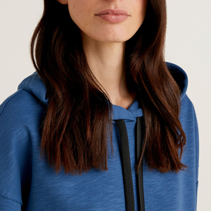 <b>Blue</b> Color Ladies Plain <b>Hoodies</b> Fleece Top Sale Casual Hoodie Custom Logo French Terry Fleece Sports Heavyweight Pullover Hoodie - Product Image 4