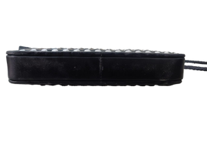 Venta caliente Premium bolso cruzado de cuero genuino bolso de hombro Logo negro/blanco dos tonos Ins cadenas tejidas a mano flores - Product Image 4