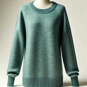 Suéter de Punto Holgado para Mujer, Cárdigan de Punto Grueso Bordado - Product Image 5
