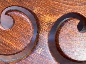 Teak Yarn <b>Bowl</b> for <b>Knitting</b> and Crocheting 9.75" X 3.75" Excellent Vintage Condition Lovely Warm Color - Product Image 4