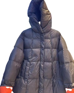 Veste d'hiver unisexe en coton imperméable respirant à capuche et patchwork, longueur régulière, blanc, duvet de canard, fermeture éclair, parka chaude - Product Image 1