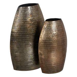 Exquisito florero de metal con acabado antiguo hecho a mano para una mesa elegante, exhibiciones florales de boda y decoración del hogar - Product Image 1