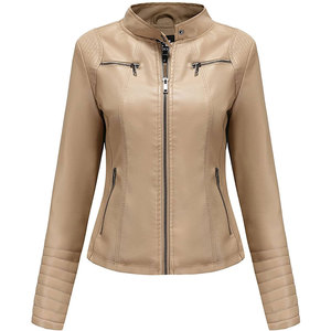 Ropa de mujer Chaqueta de cuero Nueva moda Chaqueta de cuero para mujer Chaqueta de cuero a prueba de viento - Product Image 6