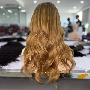 Peluca de cabello humano vietnamita 100% de la mejor calidad, pelucas frontales de encaje con cierre resaltado, cabello fino para bebé, cabello ondulado - Product Image 6