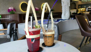 Mango de soporte de taza de bambú ecológico Ideal para contenedores de bebidas frías y calientes - Product Image 6