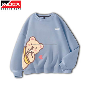 OEM Sweatshirts d'hiver à col rond en molleton 100% coton surdimensionné respirant pour femmes - Product Image 2