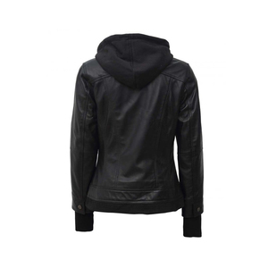 Design personnalisé femmes hiver moto vestes nouvelle mode printemps automne thermique agneau vestes en cuir véritable Denim velours côtelé - Product Image 3