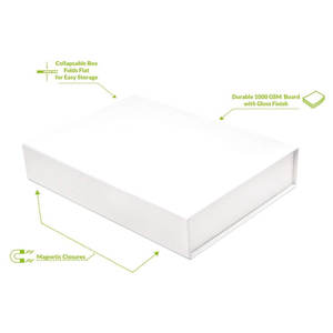 Caja de cierre magnético blanco de 11x8x2, caja de propuesta de dama de honor, caja de regalo magnética para pequeñas empresas, regalos de Navidad a granel - Product Image 6