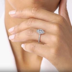 4x8mm Marquise Lab Grown Diamond Ring Lab Lab Créé Diamant Bijoux F Couleur VS1 Clarté Pour La Fabrication De Bijoux Bague De Fiançailles pour elle - Product Image 3