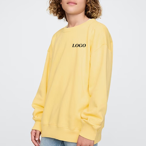 บริการ OEM เสื้อสเวตเชิ้ตแขนยาวลำลองสำหรับเด็กผู้ชาย พร้อมโลโก้ที่ปรับแต่งได้ ดีไซน์ไหล่ตกเพื่อความสบายและสวมใส่สบายๆ - Product Image 1