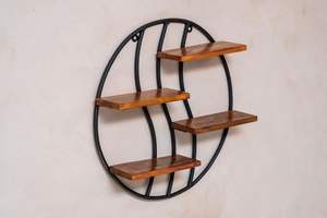 Étagère flottante à 4 étages en métal durable et esthétique pour la cuisine, le salon et la présentation de bijoux-Présentoir portable pour pots de fleurs - Product Image 4