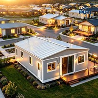 Villa préfabriquée à double aile extensible de 30 pieds à haute isolation, construction rapide, maison mobile pliable pour hôtel de vacances