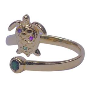 925 Sterling Silver Gold Plated Emerald Diamond Wedding Party Ring for Women - Product Image 2