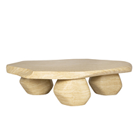 Table basse en fibrociment de style moderne, en travertin, pour l'extérieur, avec logo personnalisé, Auroracraft, pour la cuisine et l'hôpital
