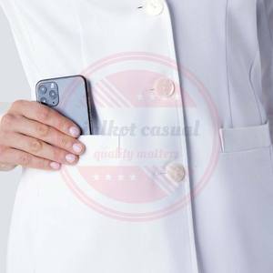 2024 uniformes de Hospital de alta calidad bata de laboratorio Unisex Spandex transpirable batas de laboratorio médico - Product Image 6