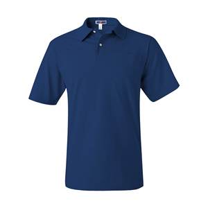 Polo à manches courtes en coton 100% coupe classique pour homme Chemise de golf décontractée en tricot foncé à imprimé solide et tendance - Product Image 3
