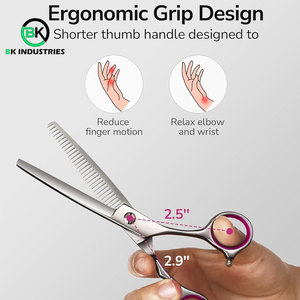 Gunting Penipis Rambut Profesional 6 Inci Baja Tahan Karat untuk Salon dan Penggunaan Tukang Cukur Gunting Penipis - Product Image 3