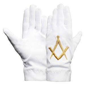 Guantes de algodón blanco masónico 2025 - Product Image 4