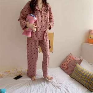 Pijamas de Mujer, Pantalones de Manga Larga, Traje de Dormir Holgado y Suave para Niñas y Damas, Ropa de Dormir Cómoda para el Hogar - Product Image 3