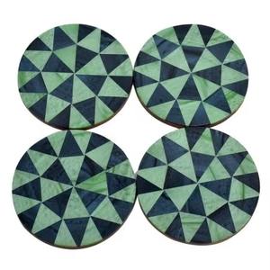 แผ่นรองแก้วสีเขียวสำหรับตกแต่งเครื่องดื่มดีไซน์เนอร์พร้อมอุปกรณ์เสริมสำหรับโต๊ะอาหารในบ้านสำนักงานห้องครัว - Product Image 6