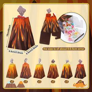 Decoraciones para fiestas de volcanes, contenedores de dulces de volcán de 6 pulgadas, cajas de regalos Goodie para bolsas de recuerdo de fiesta de cumpleaños, suministros - Product Image 5