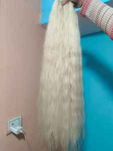 100% Extensions vierges indiennes brutes non transformées dentelle sans colle frontale HD dentelle 613 longue ligne droite naturelle vague de corps blonde 613 - Product Image 2