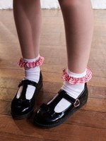 Chaussettes personnalisées en gros avec logo, nœud rouge et dentelle à carreaux pour femmes et filles, chaussettes en coton personnalisées pour un usage décontracté, cadeaux