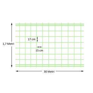 Verde 1.7x30m rete da arrampicata con 15x17cm maglia per il giardinaggio sostiene verdure come pomodori cetrioli zucca - Product Image 2