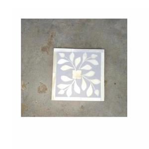 ที่รองแก้วแบบฝังลายดอกไม้สำหรับเครื่องดื่มชากาแฟพร้อมชุดที่วางของ4ชิ้นที่รองแก้วครัวโฮมเมดตกแต่งทันสมัย - Product Image 5