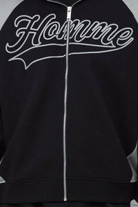 Sweat-shirts à capuche pour hommes en coton mélangé, imprimés, surdimensionnés, à fermeture éclair, de haute qualité, en gros personnalisé - Product Image 3