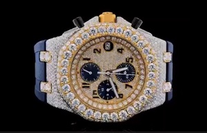 VVS Moissanite diamant montre-bracelet automatique pour lui luxe affaires mode Style Hip Hop Antique tenue en acier inoxydable bande - Product Image 5