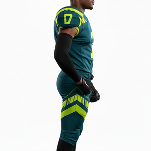 Uniforme de football américain sur mesure de haute qualité, respirant, taille plus, manches courtes, logo brodé personnalisé, maillot cousu - Product Image 6
