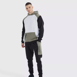 Ensemble de survêtement en coton délavé à l'acide OEM pour hommes sweat à capuche en chenille brodé et pantalon de survêtement grande taille vêtements de sport pour garçons - Product Image 6