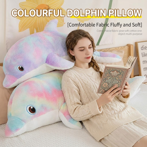 Peluche dauphin Myrtle super douce en coton PP, anti-stress, 45 cm, assortiment 2 couleurs, peluche ultra douce - Product Image 4