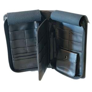 Tijeras de cuero auténtico con 24 bolsillos, estuche con cremallera, para salón de belleza, peines, tijeras, 24 tijeras, con logotipo personalizado - Product Image 4