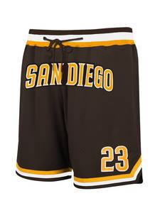 Men's Vintage Summer Workout <b>Shorts</b> Breathable Polyester Mesh Custom Logo Patch Embroidery <b>Zip</b> <b>Pocket</b> Streetwear Pattern - Product Image 5