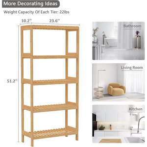 ชั้นวางของหวายไม้ไผ่สำหรับจัดระเบียบในบ้าน - Product Image 4