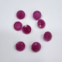 Pierre précieuse en vrac de rubis de forme ronde d'excellente qualité naturelle pour la fabrication de bijoux belle finition