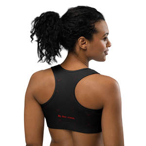 Soutien-gorge de sport respirant Ike-Conic pour femme, élasticité moyenne, vêtements de sport pour yoga et gym, doublure en spandex, rembourré, motif imprimé - Product Image 1