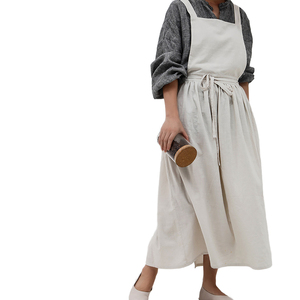 Delantal de Cocina de Algodón Reutilizable con Logotipo Personalizado al por Mayor, Delantal de Chef Japonés sin Mangas - Product Image 1