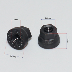 Đen DIN 6923 Nylon mặt bích Nuts M4 nhựa Hex mặt bích Nuts cho xây dựng công nghiệp ốc vít - Product Image 2