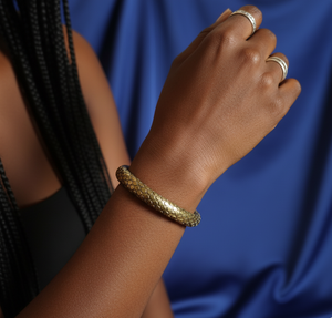 Handmade Chunky Brass Open Bangles | Engraved Ethnic Tribal Cuff <b>Bracelets</b> | Wholesale African Statement Jewelry - Product Image 2