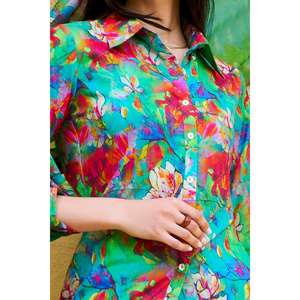 Ensemble 3 pièces non cousu pour femme en tissu lawn, tenue décontractée pour les fêtes, taille XS, impression numérique, service OEM ODM - Product Image 4