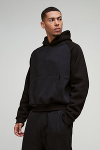 ชุดวอร์มผ้าฝ้าย100% สำหรับผู้ชายกางเกงแบบซ้อนกันมีฮู้ดชุดวอร์มพิมพ์ลายพัฟซีดกันแดด - Product Image 3