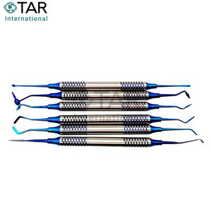 Juego de espátula de relleno de resina compuesta Dental, herramientas dentales chapadas en titanio de 6 piezas, restauración de instrumentos médicos, relleno de cavidades - Product Image 4