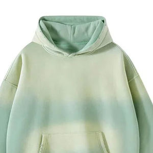 เสื้อฮู้ดผ้าฟลีซผสมกรดสำหรับผู้ชายผ้าฟลีซซักได้ออกแบบโลโก้ได้ตามต้องการ - Product Image 2