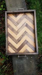 Bandeja de desayuno de bambú hecha a mano, Plato decorativo de madera para servir con asas para comer, bandejas para servir en Ramadán - Product Image 6